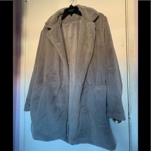 Grey Faux Fur Jacket